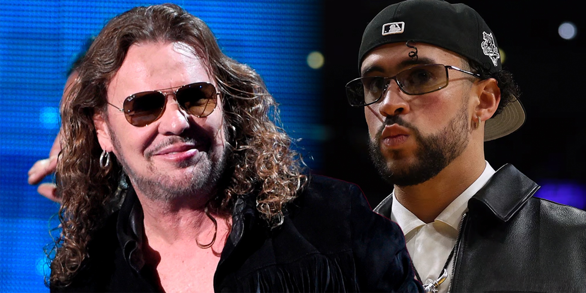 Imágenes de archivo de Fher Olvera, popular cantante del grupo Maná, y el artista urbano, potencia del reguetón internacional, Bad Bunny.