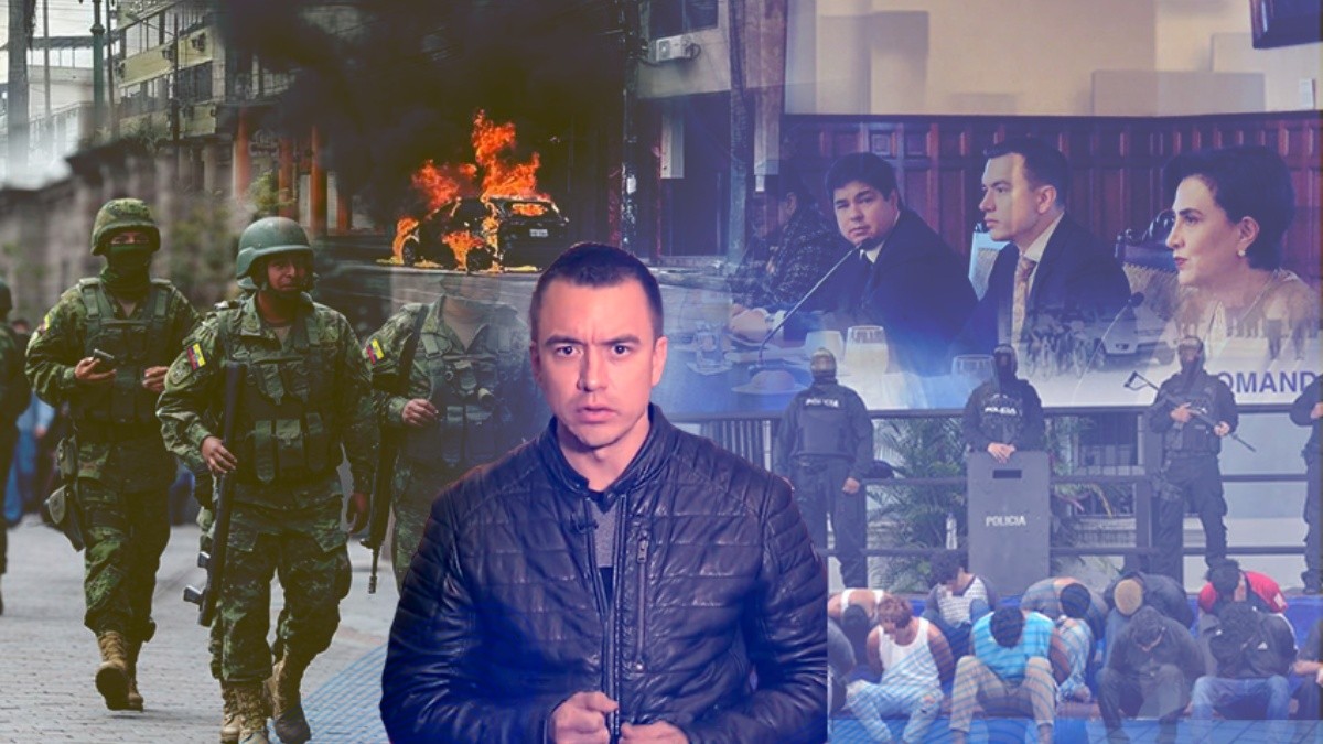 Composición: Daniel Noboa debe enfrentar el conflicto armado interno.