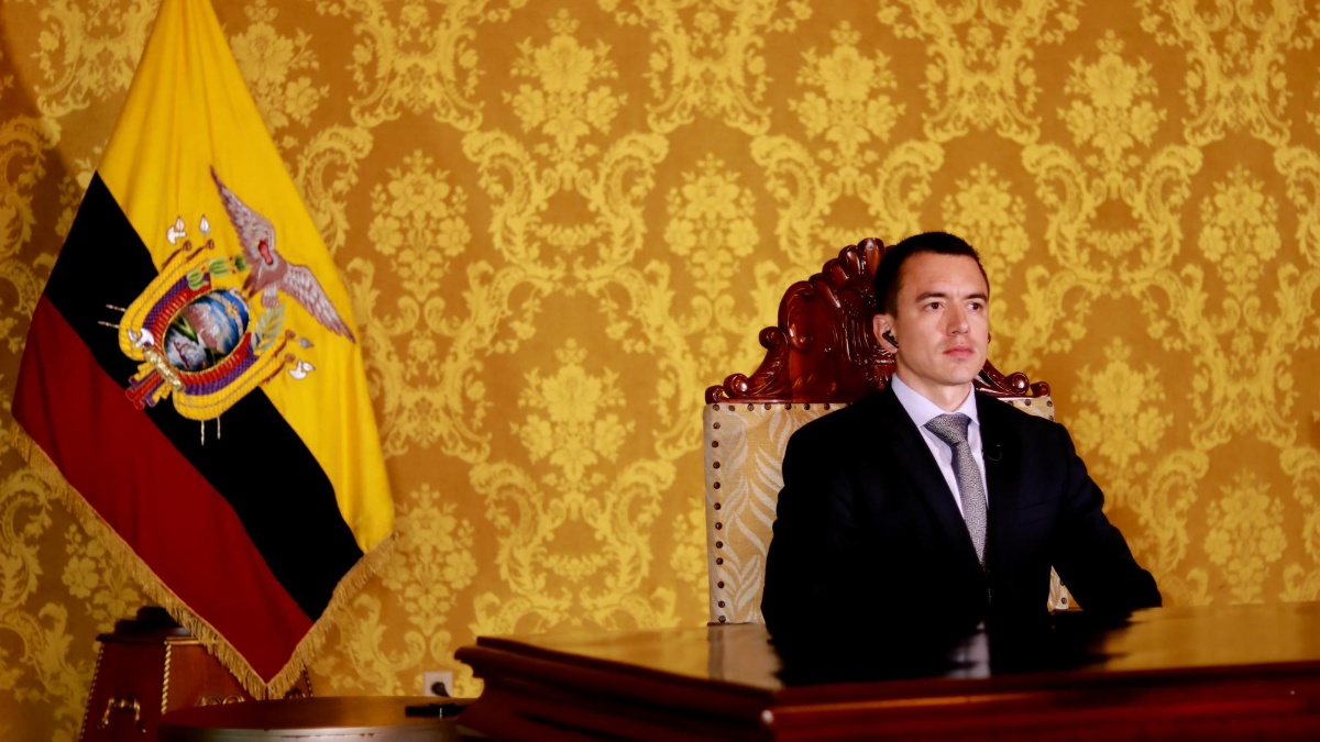 Daniel Noboa durante su entrevista con CNN (Presidencia)