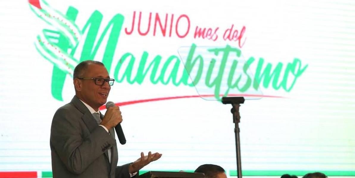 Imagen del 25 de junio de 2017. El vicepresidente Jorge Glas participó en la sesión solemne por la provincialización de Manabí. (Wladimir Játiva / Flickr Vicepresidencia)