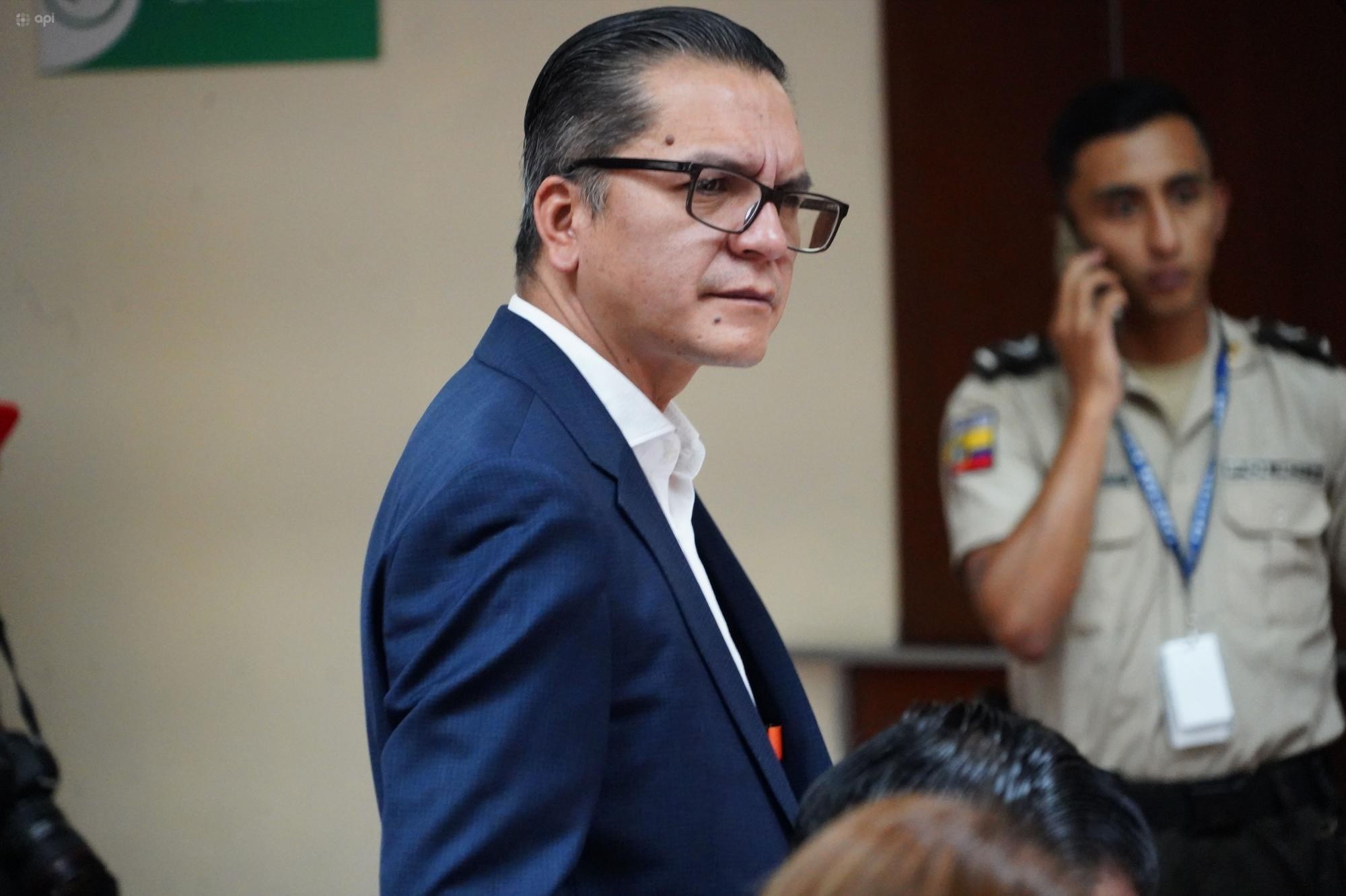 Wilman Terán durante la audiencia de juicio en el caso Independencia Judicial este martes 10 de diciembre. (Daniel Molineros/API)