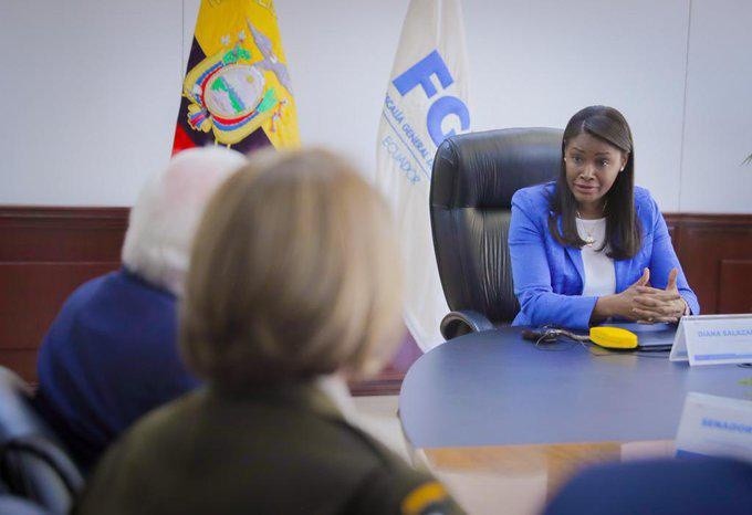 Diana Salazar Méndez se reunió con las autoridades estadounidenses, este 23 de enero de 2024. (Cortesía de la Embajada de EE.UU.)