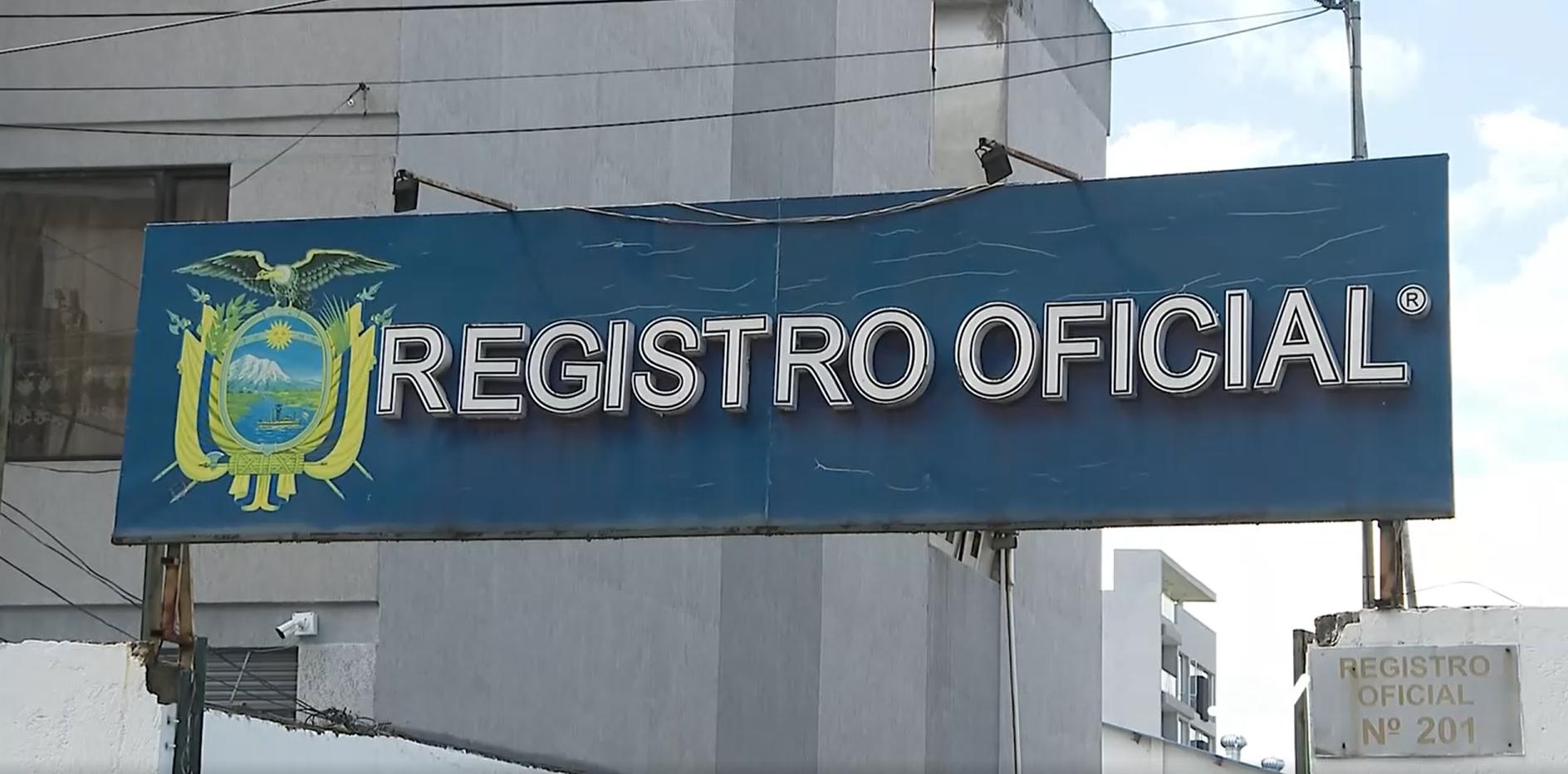 Exteriores del Registro Oficial, ubicado en Quito. (Foto: Internet)