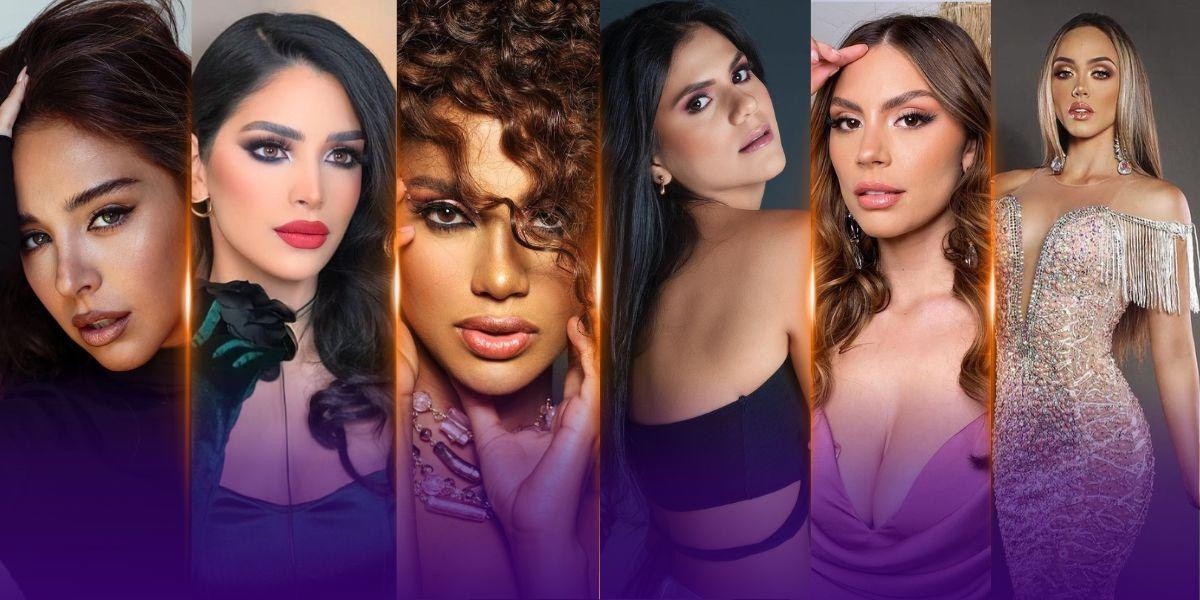 Seis de las candidatas 25 candidatas oficiales del certamen Miss Universo Ecuador (Redes sociales)
