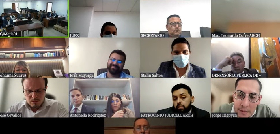 Audiencia de formulación de cargos en el caso Triple A. (Captura de pantalla)