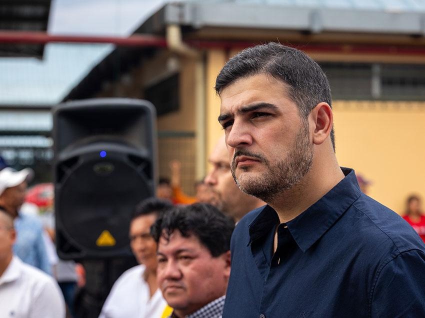 Imagen de Aquiles Álvarez, alcalde de Guayaquil, durante un evento el 15 de diciembre. (Municipio de Guayaquil)