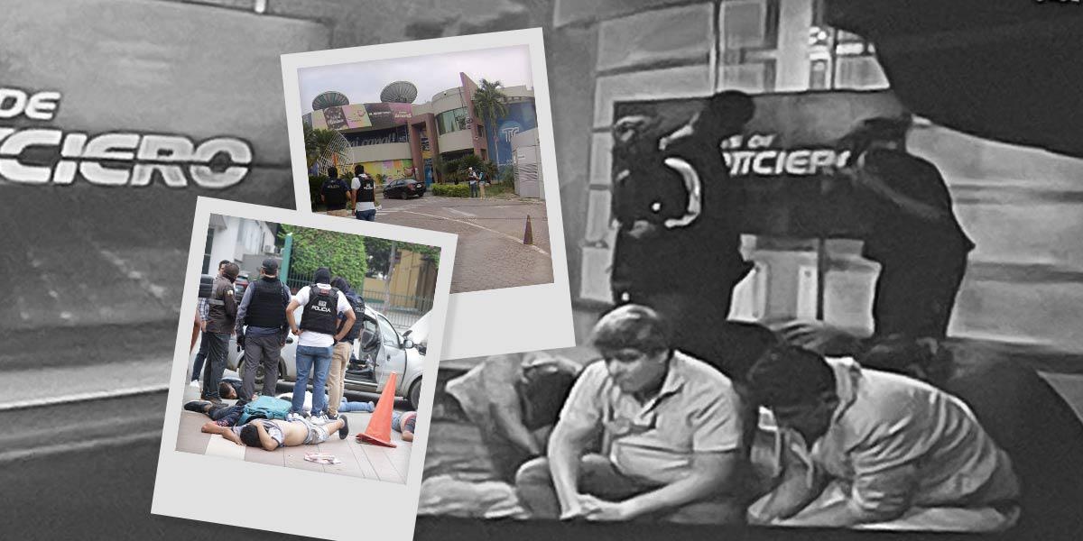 El pasado 9 de enero de 2024, en Guayaquil, hombres armados ingresaron al canal TC Televisión. (Foto: Ecuavisa.)
