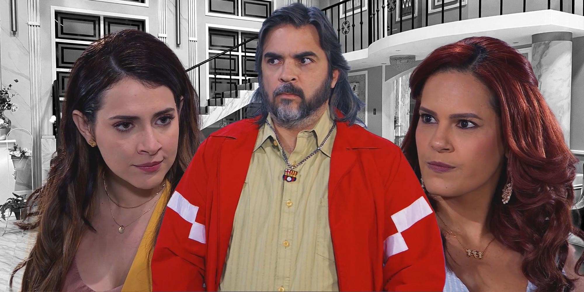 Carolina, Pepe y Adelita; el principal triángulo amoroso de Los García. (Ecuavisa)