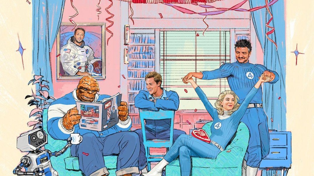 Publicación de San Valentín con el elenco oficial de Los 4 fantásticos (Cuenta de Instagram de @marvelstudios)