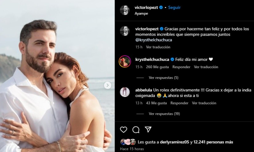 Captura del posteo de Krystel Chuchuca. (RRSS)