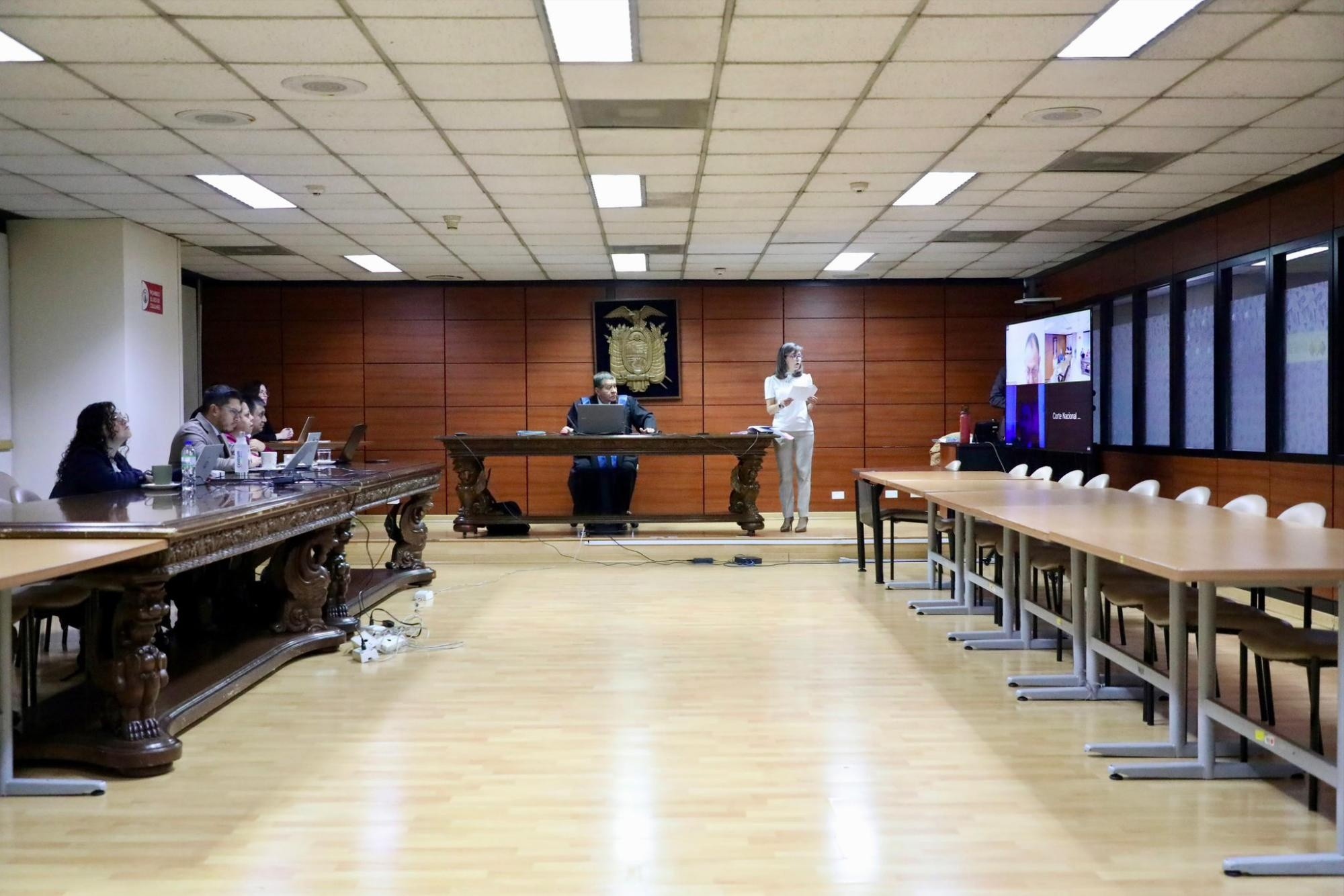 Audiencia de vinculación de un implicado en la presunta causa de concusión. (Fiscalía)