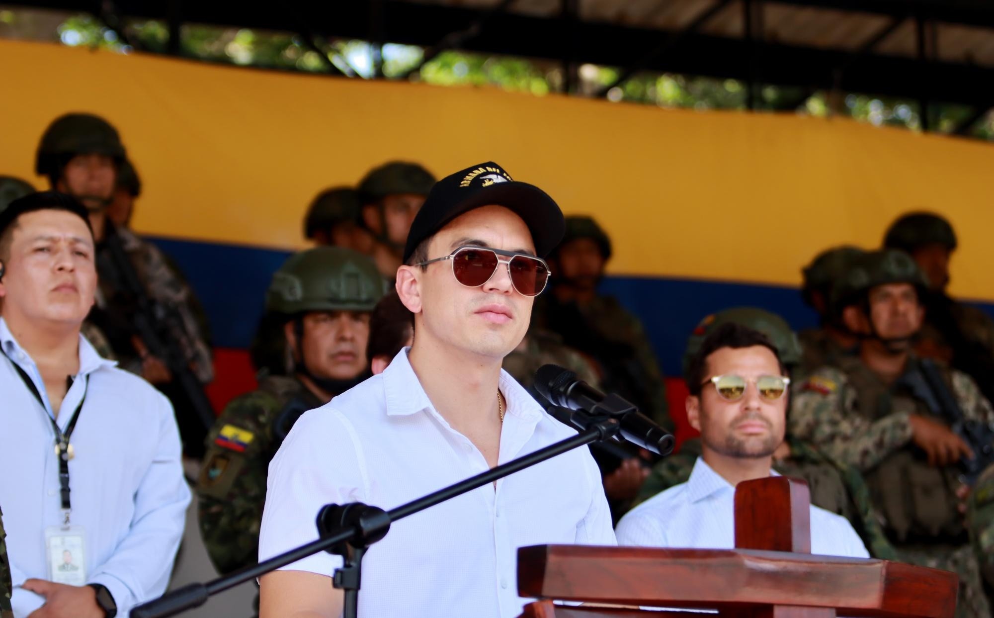 Daniel Noboa en la Base Naval de Salinas, el 23 de febrero de 2024 (Flickr presidencia)