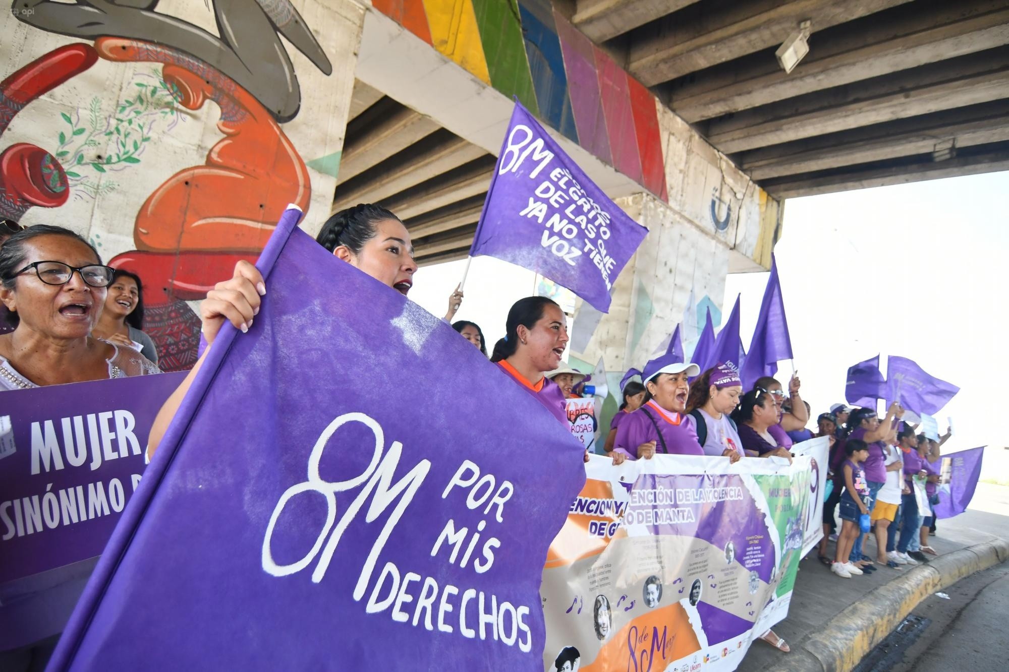 Varios plantones se realizaron, a escala nacional, por el Día Internacional de la Mujer. (API)